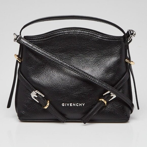 Givenchy Black Leather Nano Voyou Bag - Picture 1 of 9